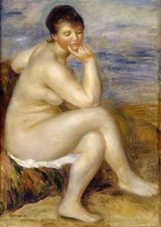 Fürdős sziklán ülve, 1882